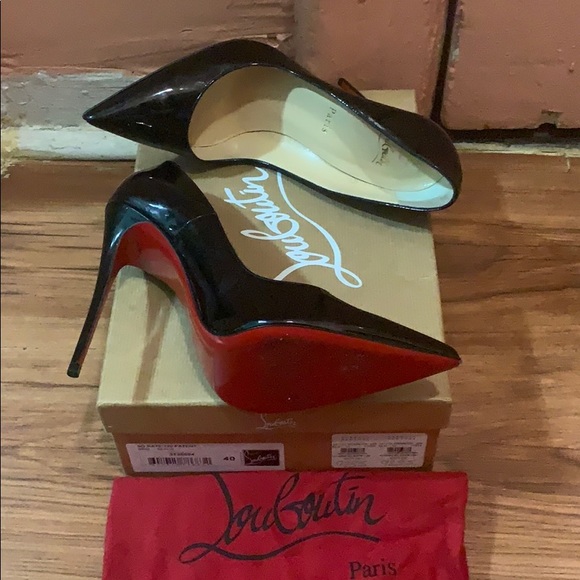 Christian Louboutin So Kate 120 Patent Black Pumps - Picture 2 of 6